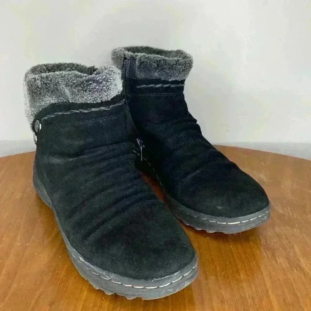BareTraps Womens Alick Faux Fur Cold Weather Winter Boots Black Size 6.5